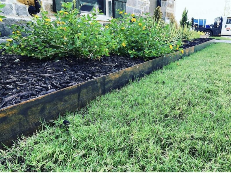 Modern corten steel edging For Garden Design